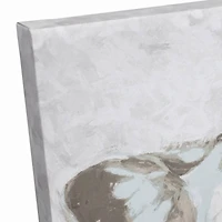 Painted Gray Cows Canvas Wall Art