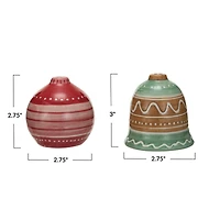 Hello Honey® Hand-Painted Wax Relief Ornament & Bell Stoneware Salt & Pepper Shaker Set