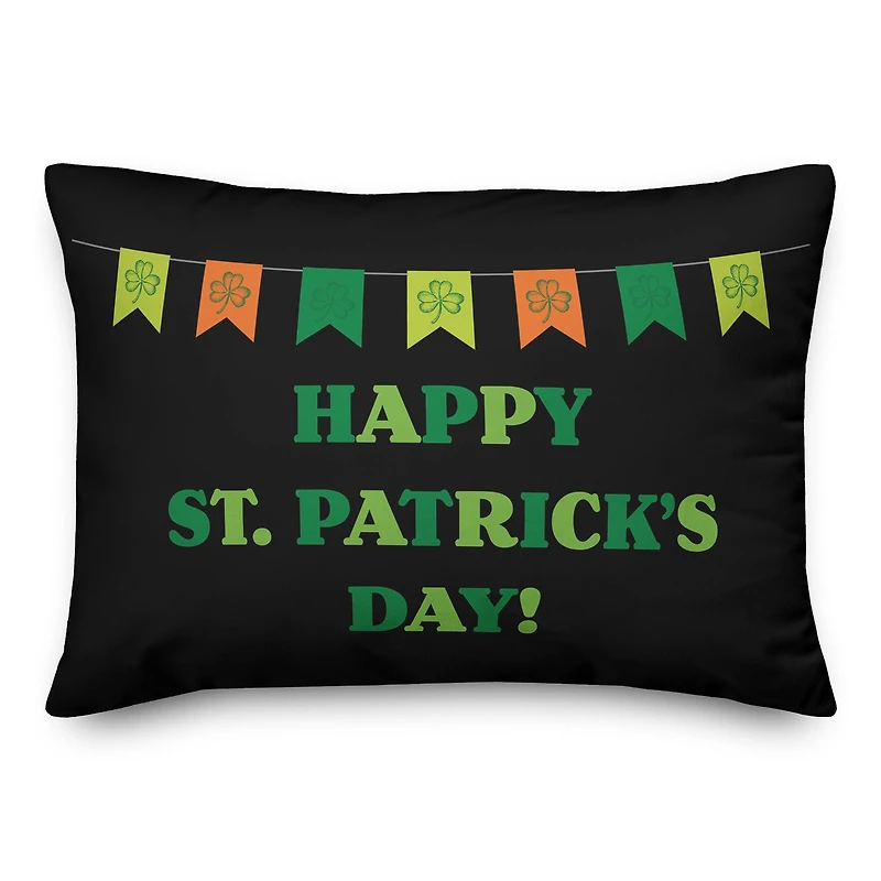 Banner Patricks Day 14" x 20" Throw Pillow