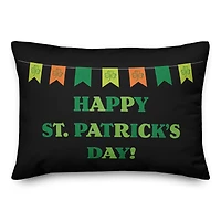 Banner Patricks Day 14" x 20" Throw Pillow