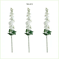 39" White Delphinium Flower Stems, 3ct.