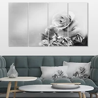Designart - Black and White Rose in Spring