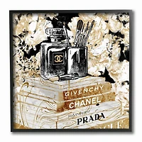 Stupell Industries Glam Designer Accessories Books Detail Wall Accent with Frame