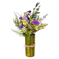 18'' Green and Purple Lavender Floral Bouquet