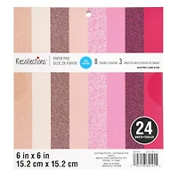12 Pack: Pink Paper Pad by Recollections™, 6" x 6"