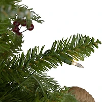 6.5ft. Pre-Lit Real Touch™️ Mixed Winter Berry Pine Artificial Christmas Tree, Clear Lights
