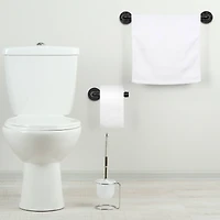 NEX™ 7-Piece Black Wall-Mounted Toilet Paper Roll Holder Set
