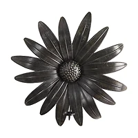 30" x 30" Brushed Metal Daisy Flower Sconce Candle Holder Wall Art Decor