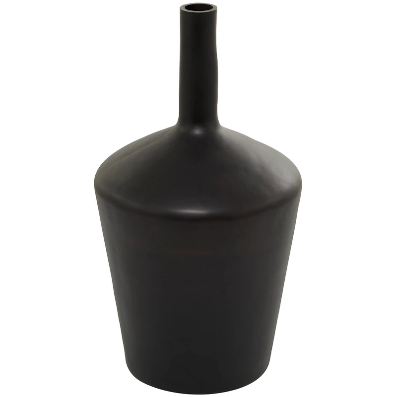The Novogratz Black Glass Vase 12" x 12" x 22"