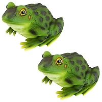 Design Toscano 9.5" Ribbit the Frog Garden Toad Statues, 2ct.