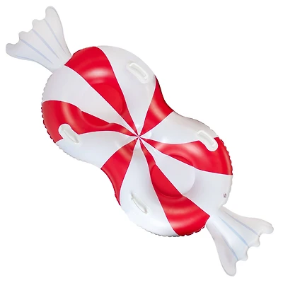 SnowCandy 77" 2-Person Peppermint Snow Tube