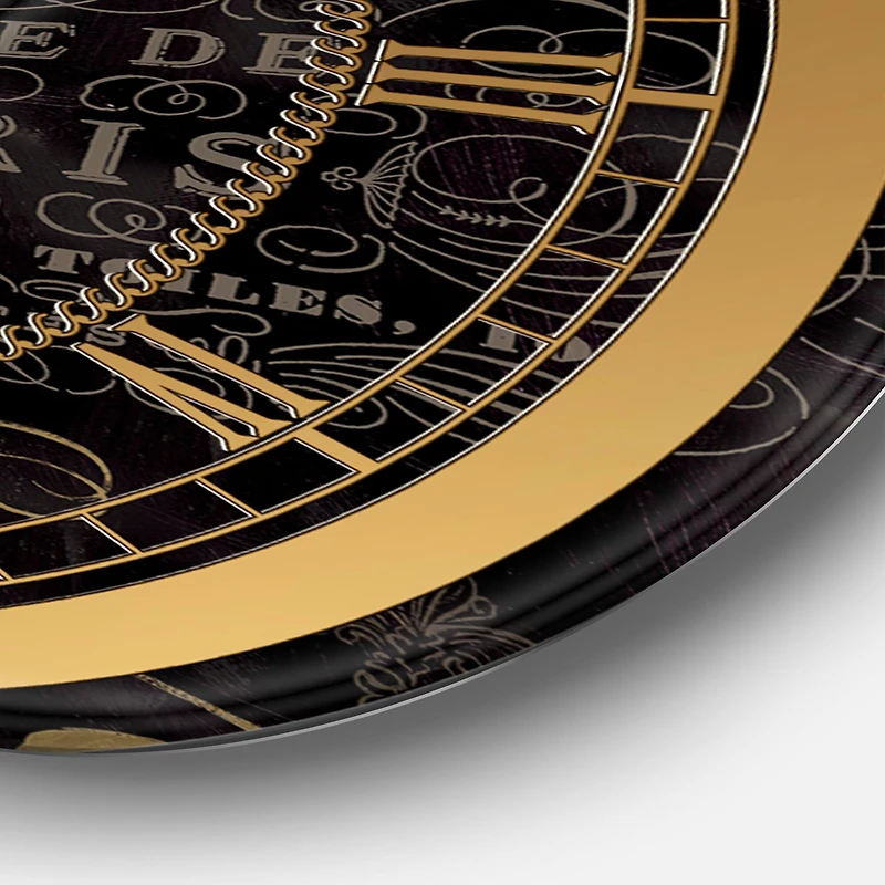 Designart 'French Chandeliers Couture Iii Glam Wall Clock