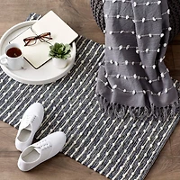 DII® French Blue Recycled Cotton Loop Rug, 2ft. x 3ft.