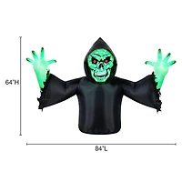 7ft. Airflowz Inflatable Halloween Ground Breaker Reaper