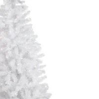7.5ft. Pre-Lit White Georgian Pine Pencil Artificial Christmas Tree, Warm White LED Lights