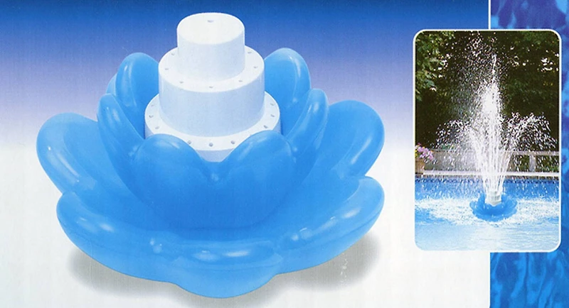 Swim Central 11" Blue Triple Tier Flower Blossom Swimming Pools Water Fountain