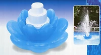 Swim Central 11" Blue Triple Tier Flower Blossom Swimming Pools Water Fountain