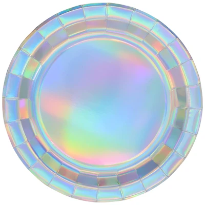 9" Iridescent Foil Paper Dinner Plates, 8ct. by Celebrate It™