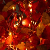 5ft. Pre-Lit Autumn Artificial Fall Tree with 200 Warm White LED Lights