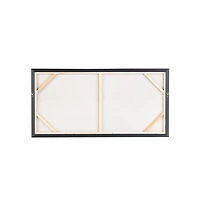 47.5" x 23.75" Blue Canvas Landscape Lake Sunset Framed Wall Art