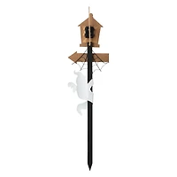 Glitzhome® 42" Lighted Halloween Haunted House Yard Stake