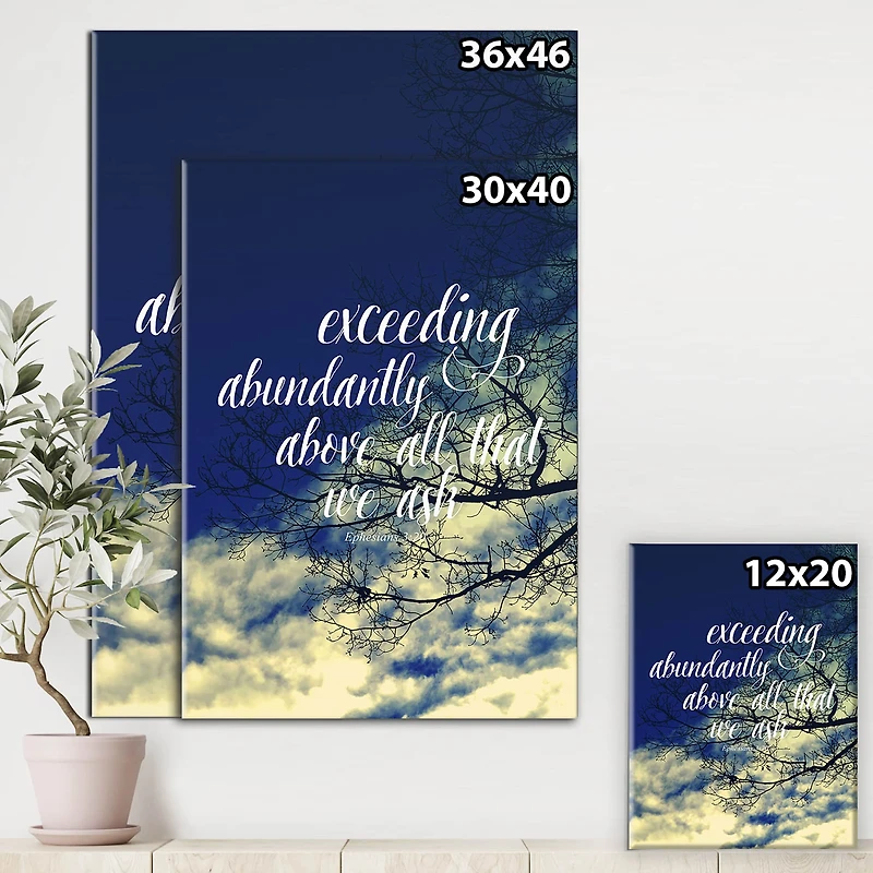 Designart - Bible Quote Ephesians 3:20