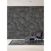 Katie Hunt Charcoal Gray Petals Wall Mural