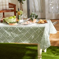 Artichoke Grid Vinyl Tablecloth 70" Round