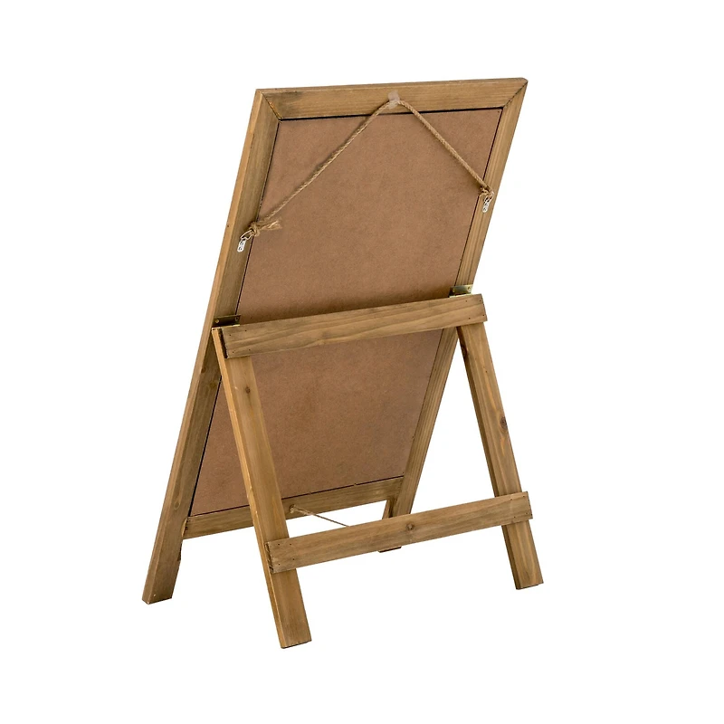 Glitzhome® 30" Brown Wood Chalkboard