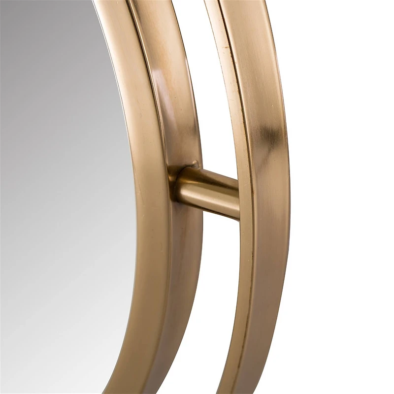 Glitzhome® 24" Deluxe Round Gold Mirror