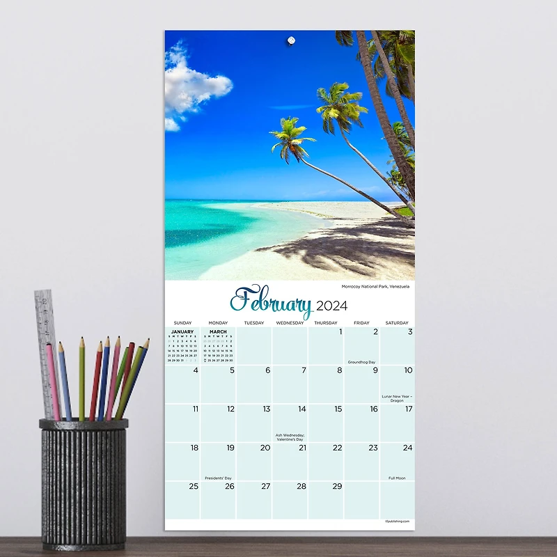TF Publishing 2024 Tropical Beaches Mini Calendar
