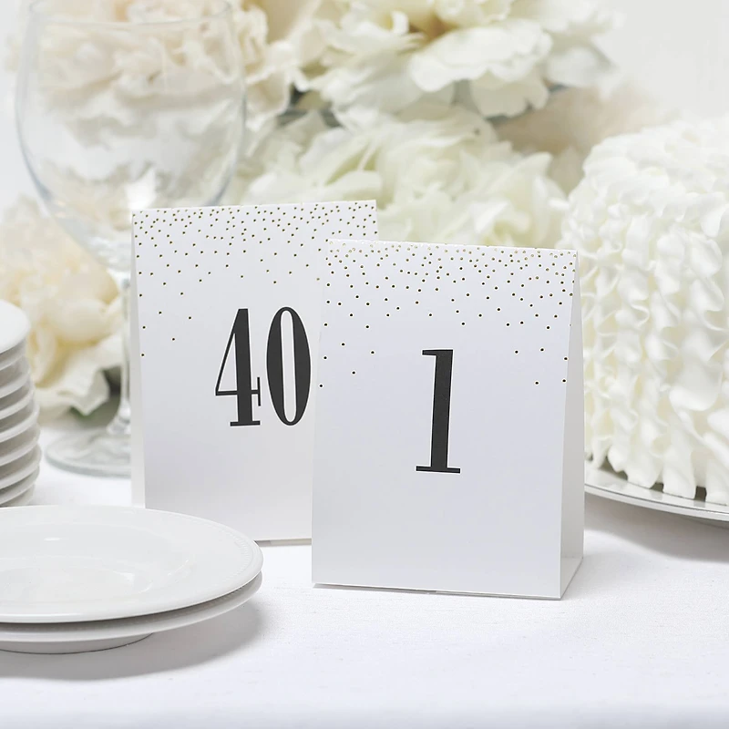 Hortense B. Hewitt Co. Gold Dots Table Number Tents