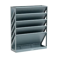 Mind Reader 5-Tier Vertical File Storage, Desktop Organizer, Wall Mount, Office, Plastic