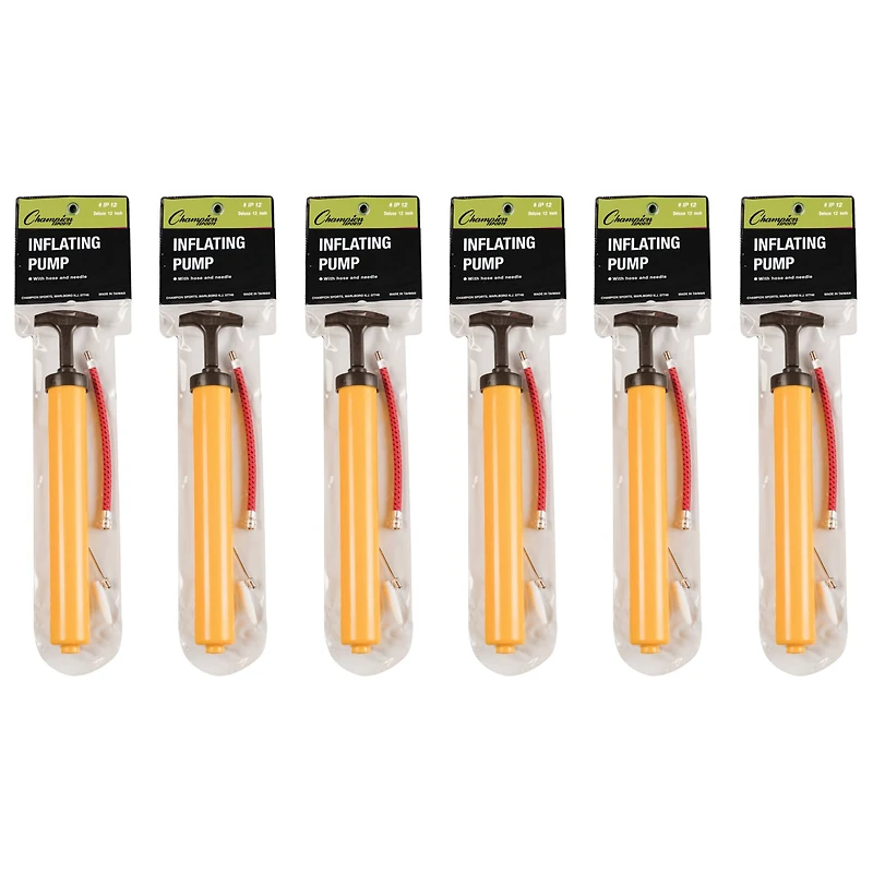 Champion Sports Plastic Hand Air Pump, 6ct.