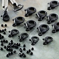 8 Pack: Black Lobster Clasps with Crimps by Bead Landing™
