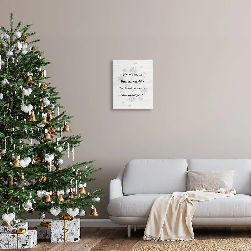 Stupell Industries Tired Of Winter Funny Poem Canvas Wall Art