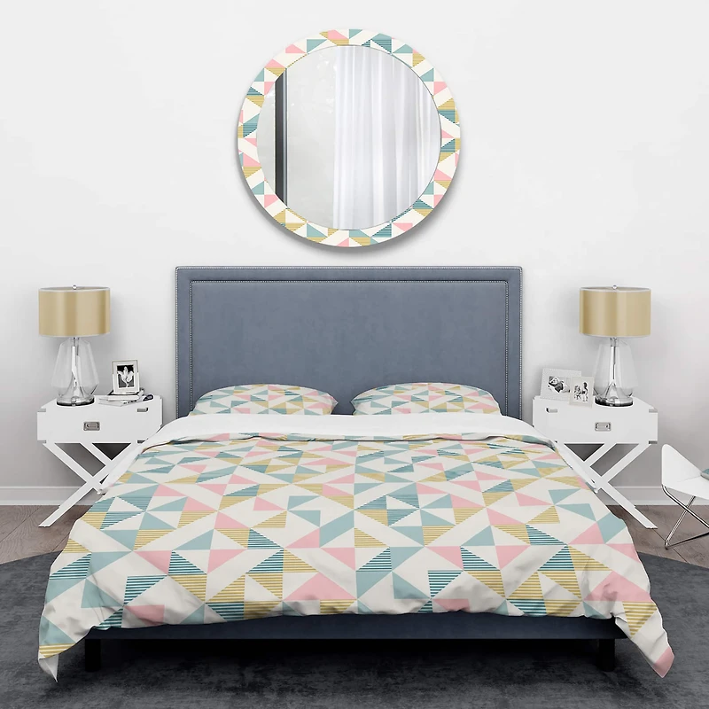 Designart 'Diamond Retro XI' Mid-Century Duvet Cover Set