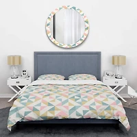 Designart 'Diamond Retro XI' Mid-Century Duvet Cover Set