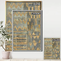 Designart - Gold Geometric Tapestry III