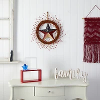 20" Red, White & Blue Americana Patriotic Star Wreath