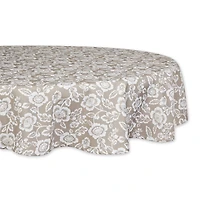 DII® Stone  Floral Print Outdoor Tablecloth, 60 Round