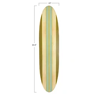 Hello Honey® 5.5ft. Stripes Lacquered Wood Surfboard Wall Décor