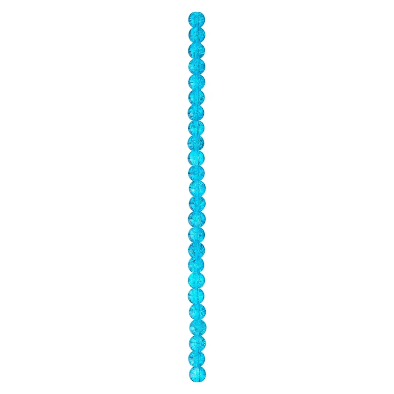 12 Pack: Blue Crackled Quartz Round Beads, 8mm by Bead Landing™