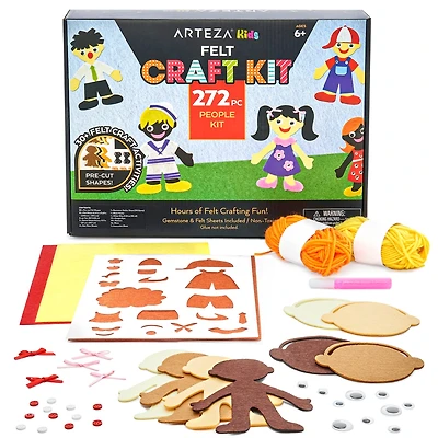 Arteza® Kids Felt Craft Kit, Puppet/People