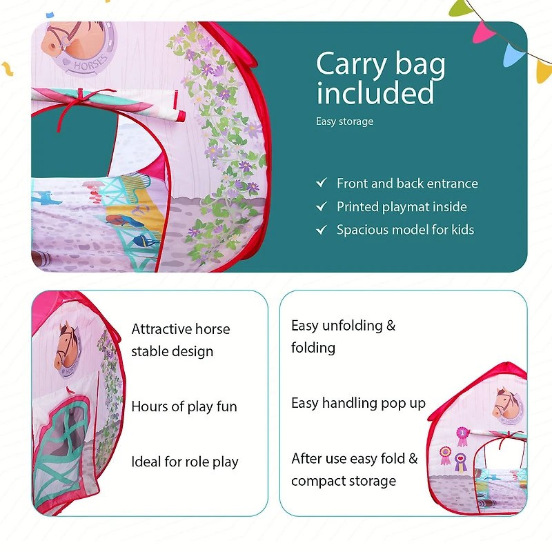 Fun2Give Pop It Up Horse Stable Pop-Up Playtent