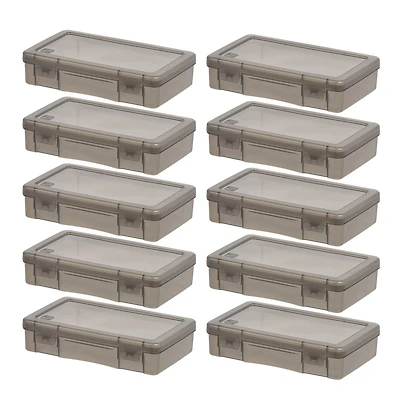 IRIS® Small Translucent Gray Snap-Tight Lid Supply Organizers, 10ct.