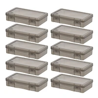 IRIS® Small Translucent Gray Snap-Tight Lid Supply Organizers, 10ct.