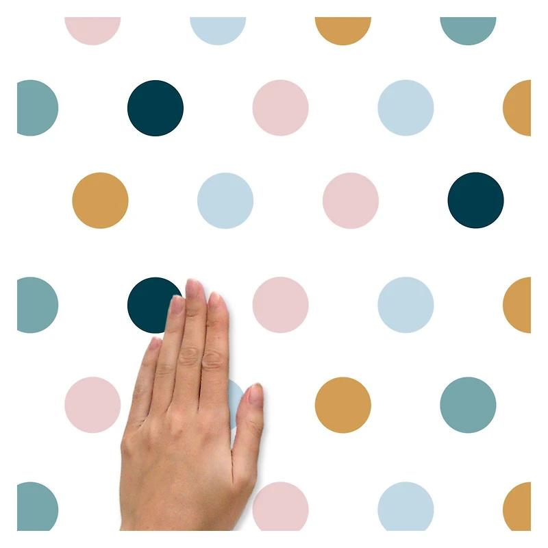 RoomMates Pink, Yellow & Blue Dot Peel & Stick Wall Decals
