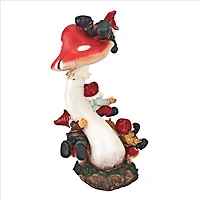 Design Toscano 18" Mushroom Madness Garden Gnome Statue