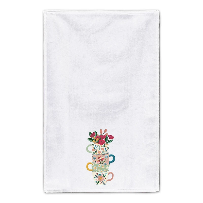 Floral Mug Stack Tea Towel Set